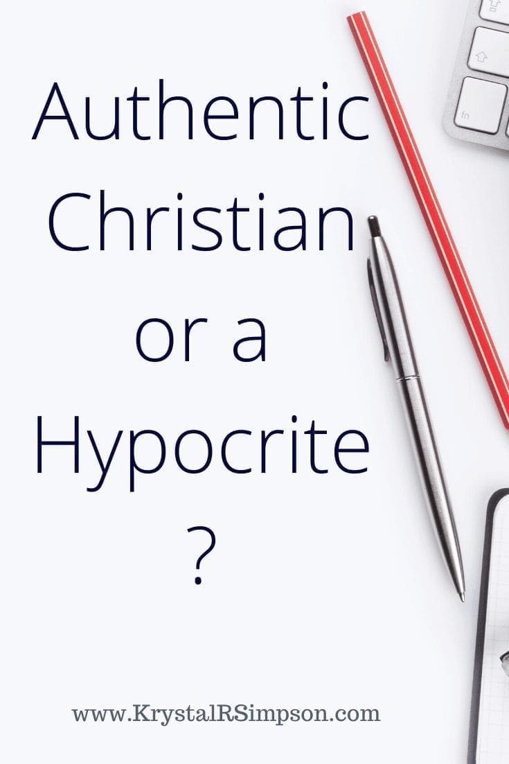 Authentic Christian or Hypocrite pin