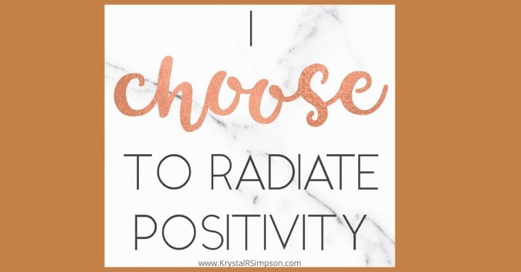 I choose to Radiate Positivity to handle work stress