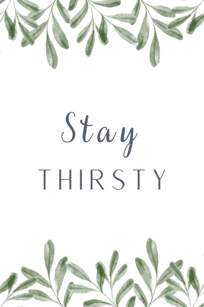 Stay Thirsty