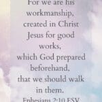 We are His Workmanship