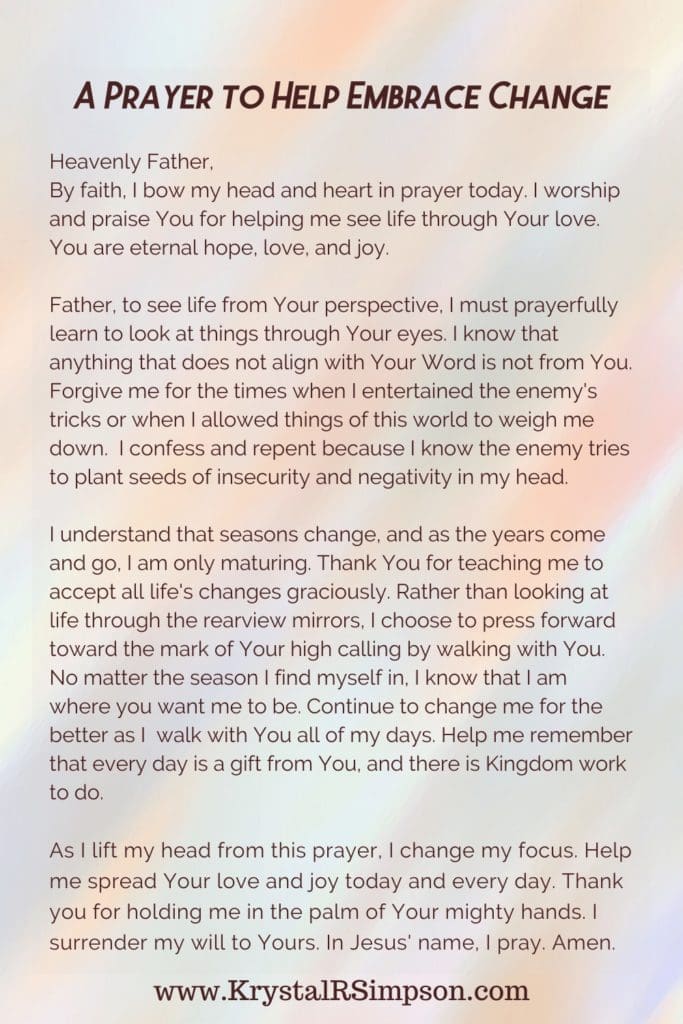 A Prayer to Help Embrace Change